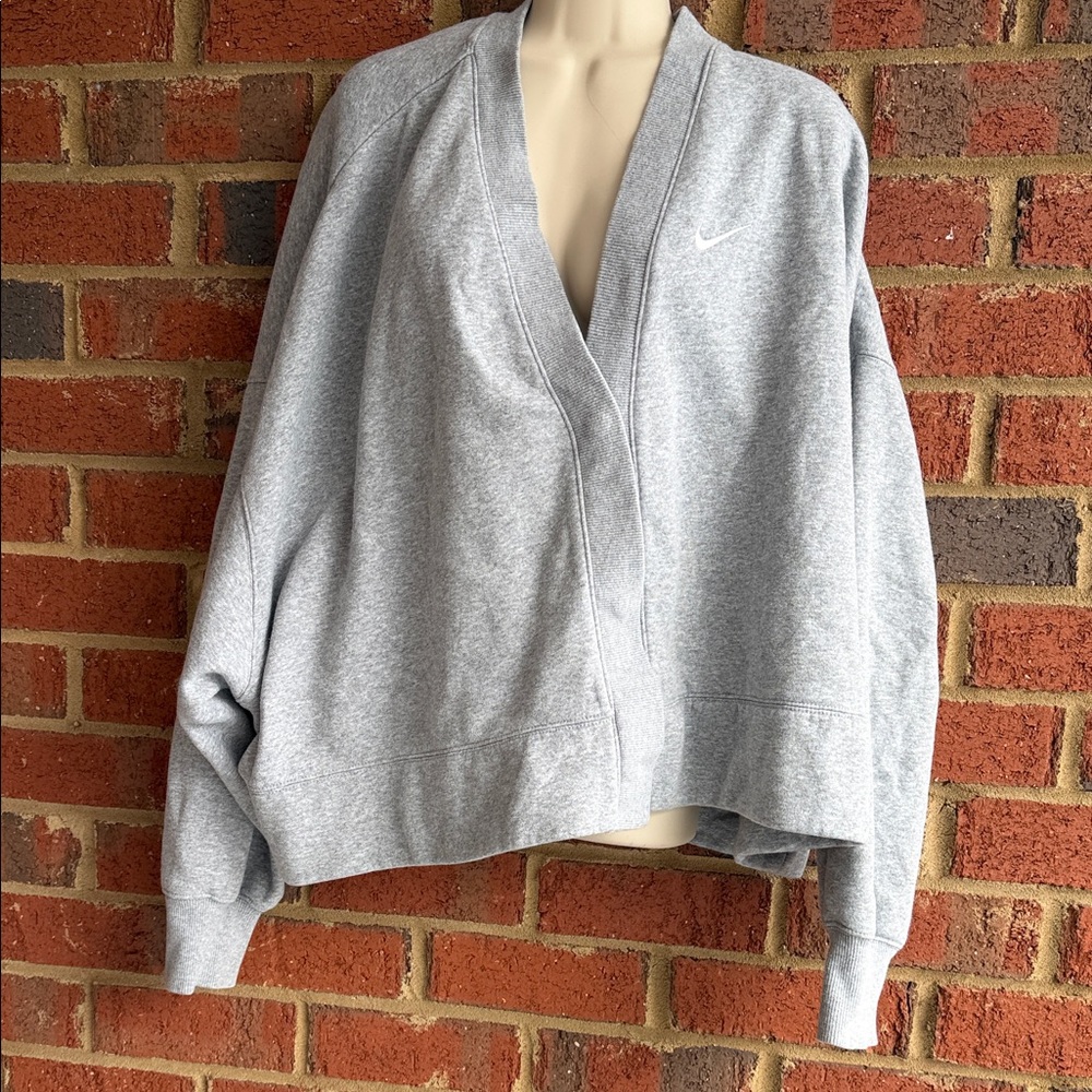 Nike Light Gray Open-Front Jacket - image 1